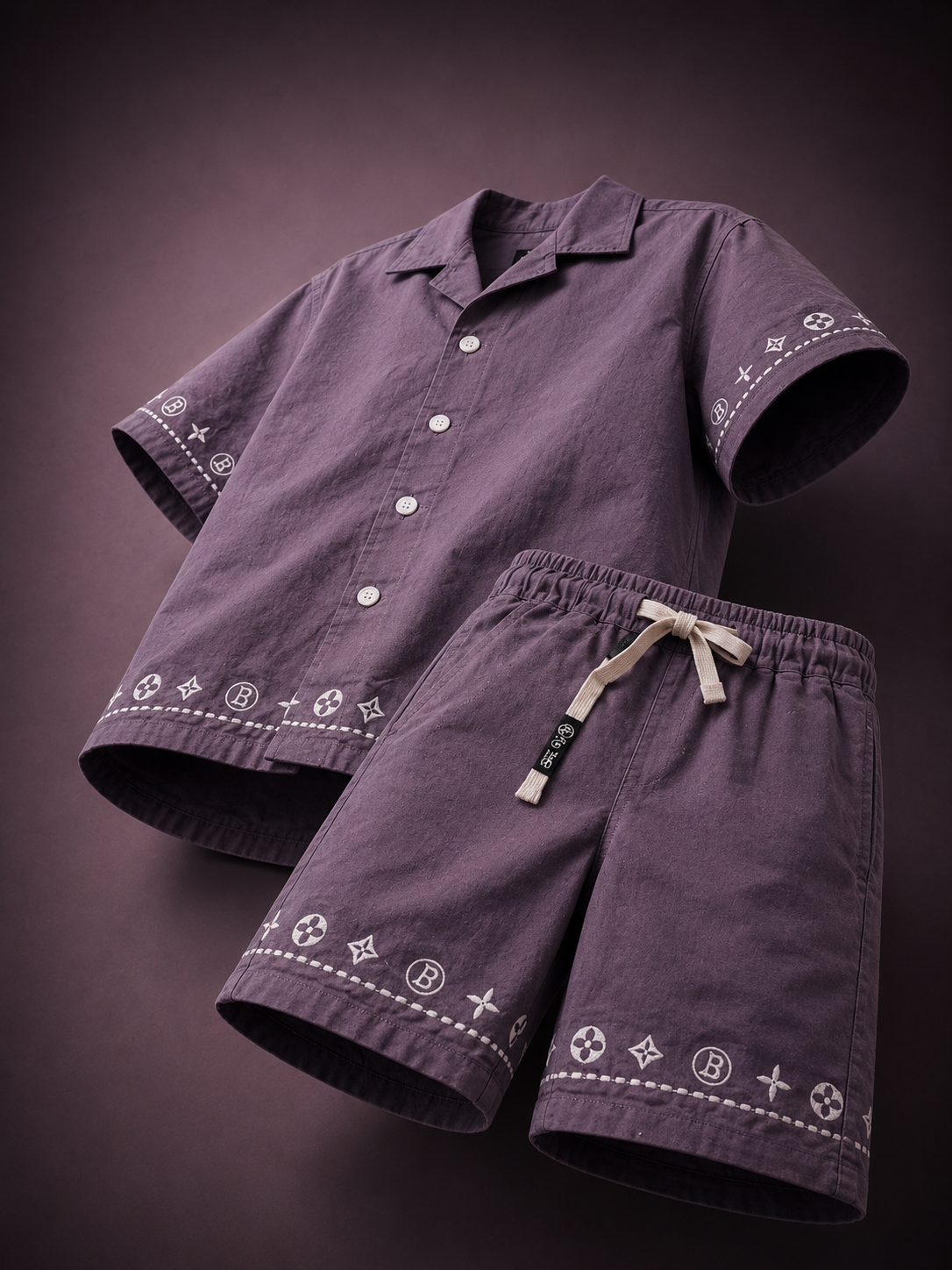 Lavender Boys Co-ord Set – Half Sleeve Shirt & Pants
