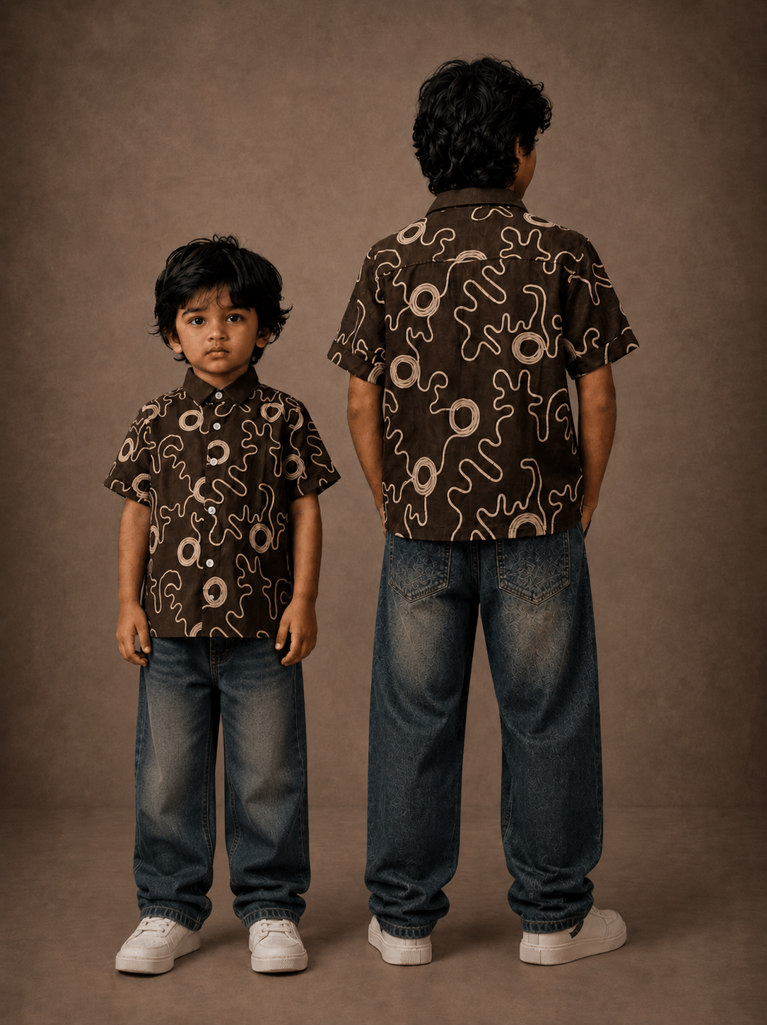 Abstract Print Premium Embroidered Cuban Collar Shirt